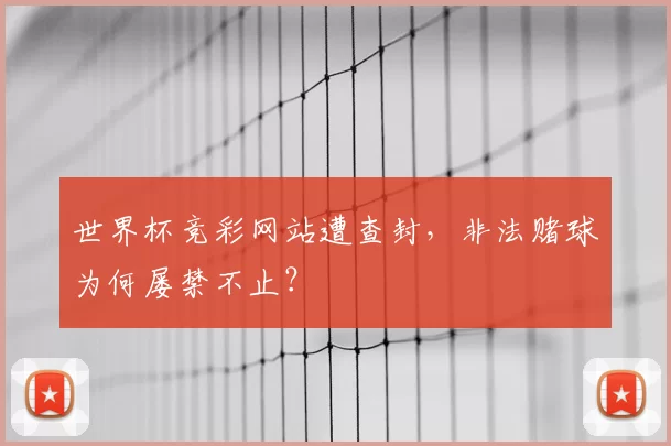 世界杯竞彩网站遭查封，非法赌球为何屡禁不止？